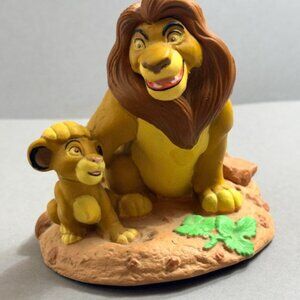 The Lion King Disney Store Figurine Cake Topper Simba Mufasa Resin Vintage